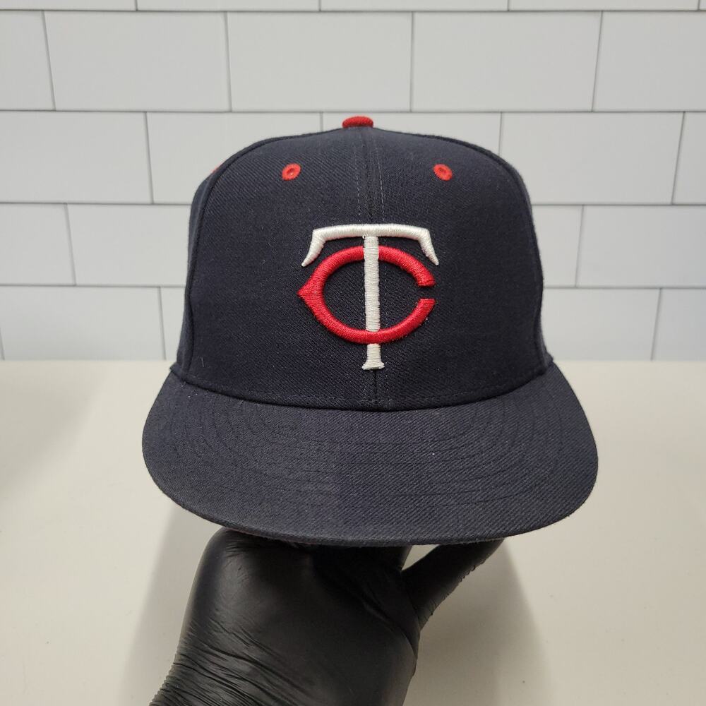 47 Brand Minnesota Twins Navy Red Snapback Hat MLB One Size Brim Script